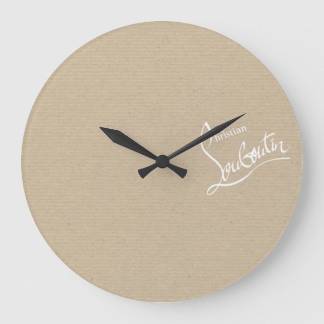 Rote Flecken Stilettos Schuhe Heels Kraftkasten Große Wanduhr (Vorderseite)