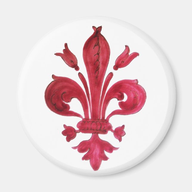 ROTE FLEUR DE LIS MAGNET (Vorne)