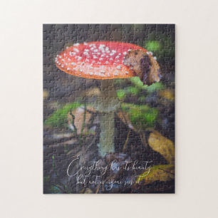 Rote Fliege Agaric Pilz im Wald Puzzle