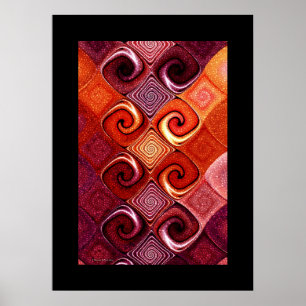rote Fliesen Poster