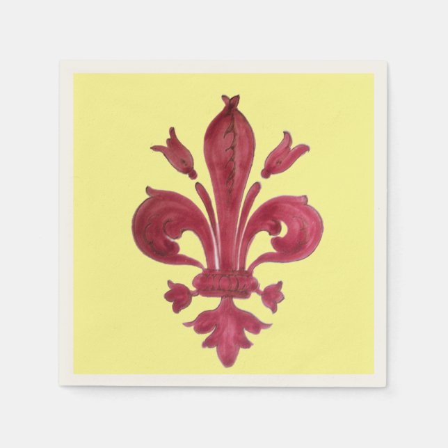 ROTE FLOR DE LIS  SERVIETTE (Vorderseite)