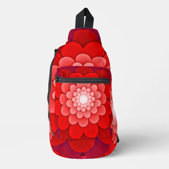 Rote Flora Mandala-58566 Crossbody Bag (Vorderseite)
