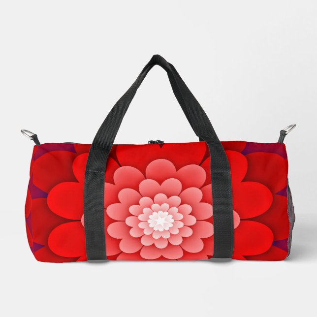 Rote Flora Mandala-58566 Duffle Bag (Vorderseite)