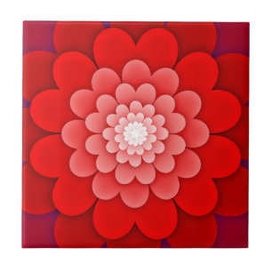 Rote Flora Mandala-58566 Fliese