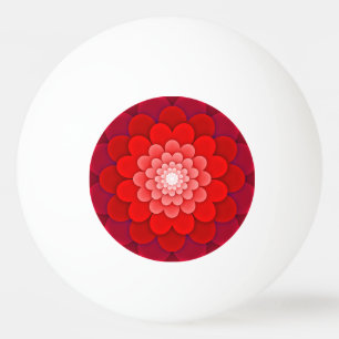 Rote Flora Mandala-58566 Tischtennisball