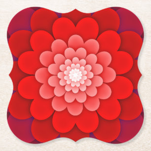 Rote Flora Mandala-58566 Untersetzer