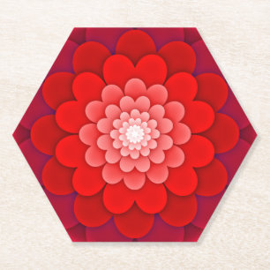 Rote Flora Mandala-58566 Untersetzer
