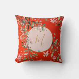 Rote Flora Rote Elegante Rosa Kissen