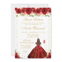 Rote Florale Braunhaarige Haar Prinzessin Sweet Si