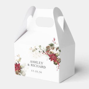 Rote florale Weihnachtshochzeitsgeschenkboxen Geschenkschachtel