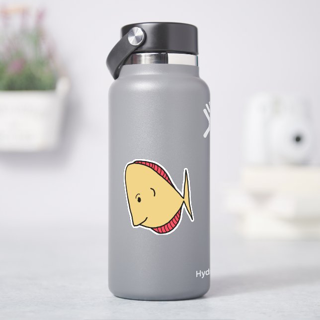 Rote Flossen Aufkleber (HydroFlask)