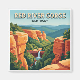 Rote Fluss-Schlucht Sandsteinfelsen und Wald Slade Magnet