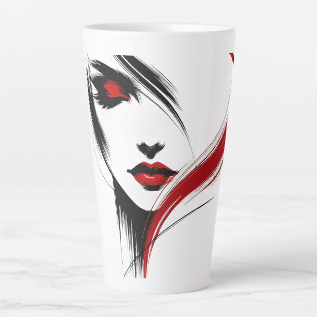 Rote Flüsterfrau Milchtasse (Vorderseite)