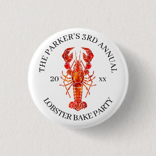 Rote Flut Hummerbacken Button