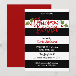 Rote Folie Glanz Chic Moderne Schrift Weihnachtses Einladung