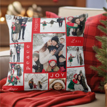 Rote Foto-Collage Weihnachten