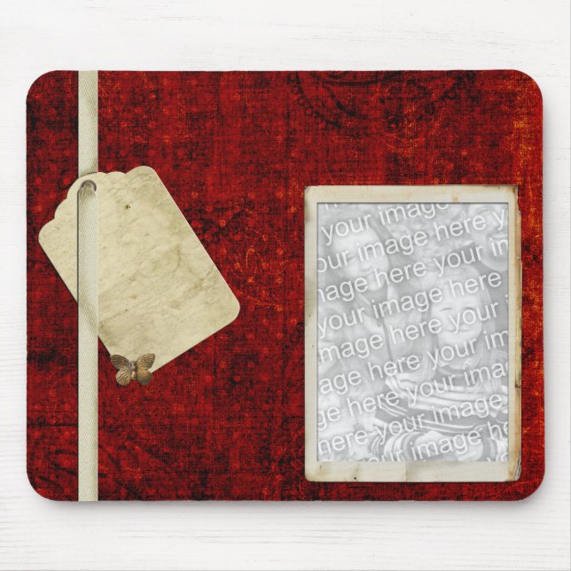 Rote Foto mousepad Schablone (Vorne)