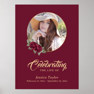 Rote Fotos Gedenkfeier Begrüßungszeichen Poster