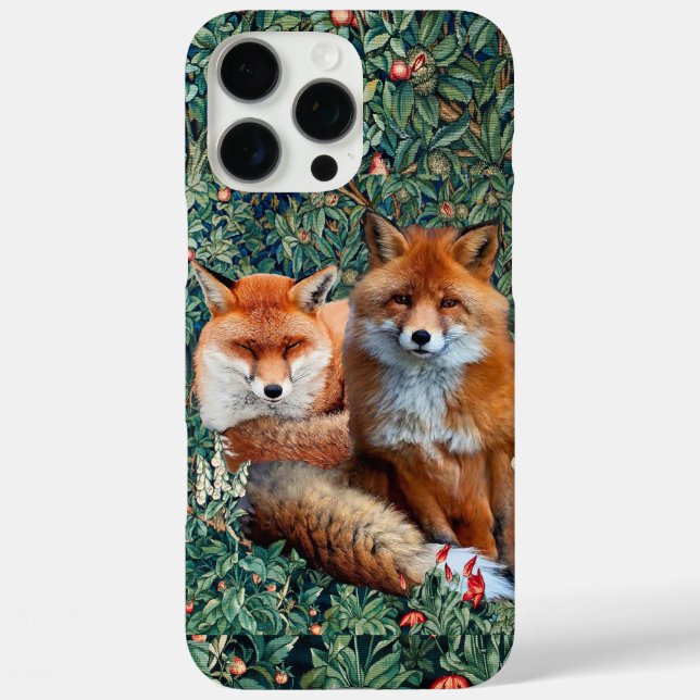 ROTE FOXE UNTER GRÖSSE, FOLIAGE UND BLUME Case-Mate iPhone HÜLLE (Rückseite)