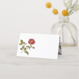 Rote französische Rosen-Geburtstags-Party-Tabelle Platzkarte