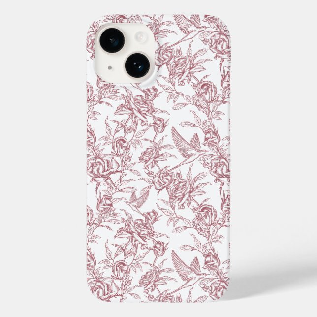 Rote französische Toile Case-Mate iPhone Hülle (Rückseite)
