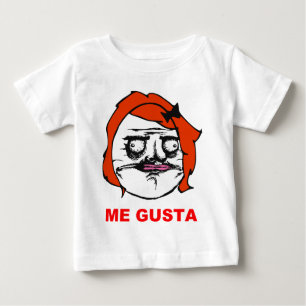 Rote Frau ich Gusta Comic-Raserei-Gesicht Meme Baby T-shirt