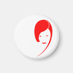Rote Frau Magnet