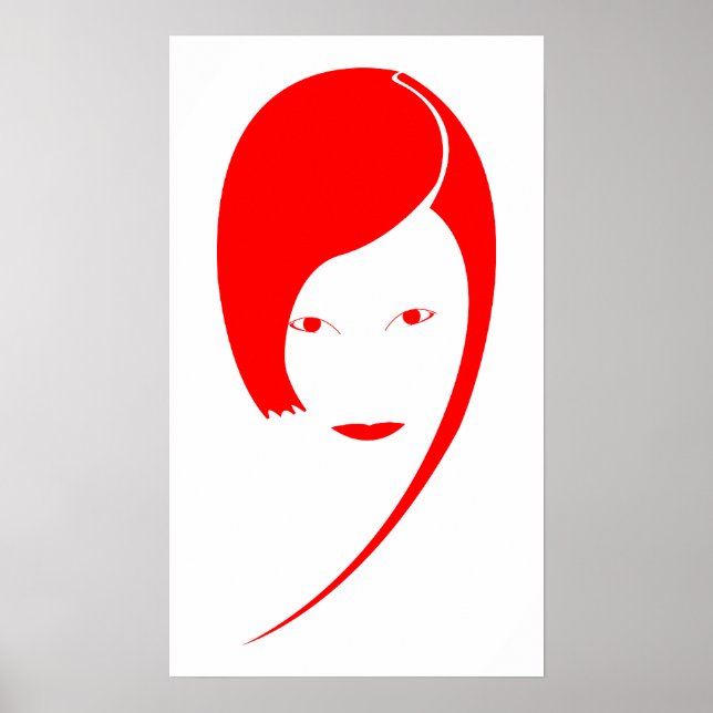 Rote Frau Poster (Vorne)