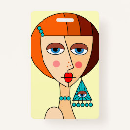 Rote Frauen - Schöner Kubismus Ausweis