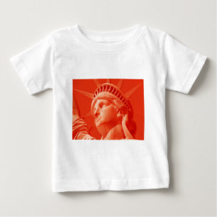 Rote Freiheitsstatue Baby T-shirt