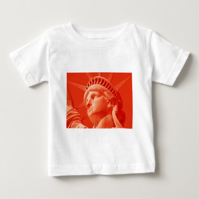 Rote Freiheitsstatue Baby T-shirt (Vorderseite)