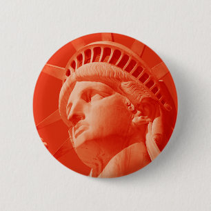 Rote Freiheitsstatue Button