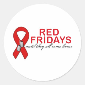 Rote Freitage - bis sie alle kommen Zuhause Runder Aufkleber