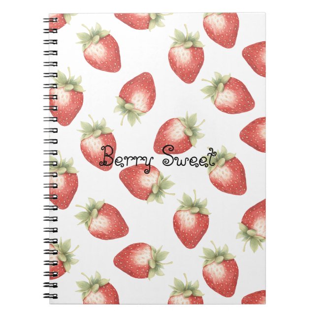 Rote Frucht Erdbeeren Notizblock (Vorderseite)