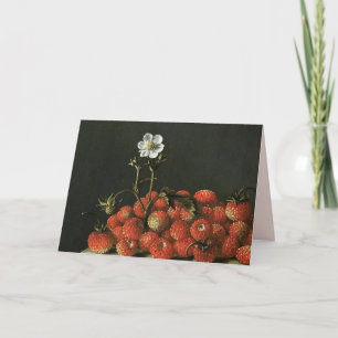 ROTE FRÜCHTE / ERDBEEREN UND BLUME KARTE