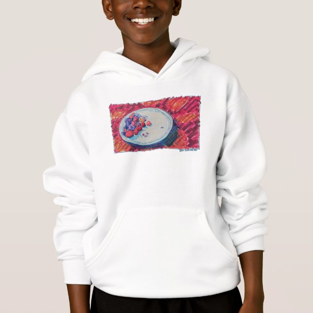 Rote Früchte-Schale Hoodie (Vorderseite)