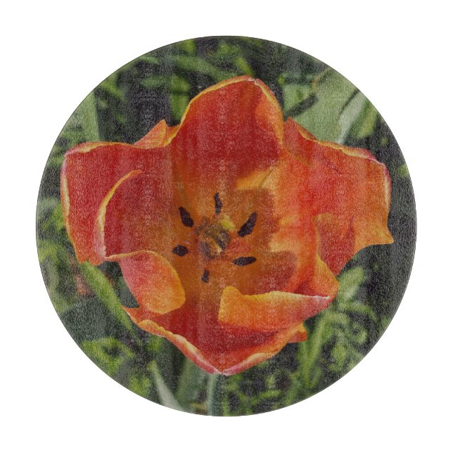 rote Frühlingsblume Schneidebrett (Vorderseite)