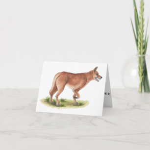 Rote Fuchs Leer Notizkarte Karte