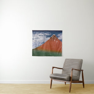 Rote Fuji, Aka Fujiyama Vulkan Katsushika Hokusai Wandteppich
