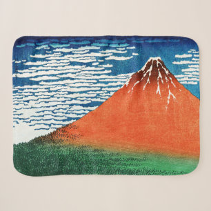 Rote Fuji-Zeichnung Kanagawa Hokusai Sherpadecke