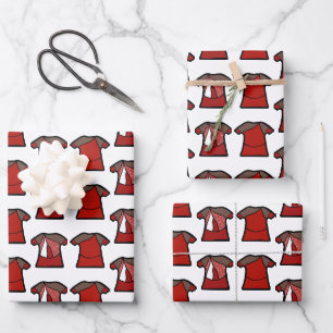 Rote Funken Tänzerin Geschenkpapier Set