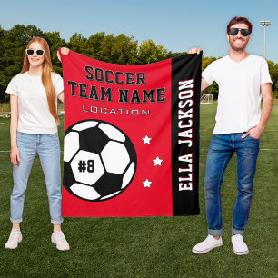 Rote Fußballmannschaft Name und Spieler Fleecedecke