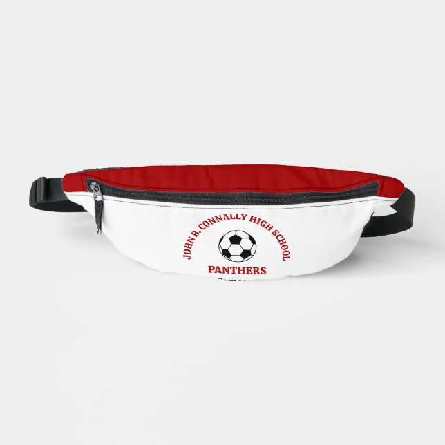 Rote Fußballspieler-Personalisierte Mannschaft Bauchtasche (Vorderseite)
