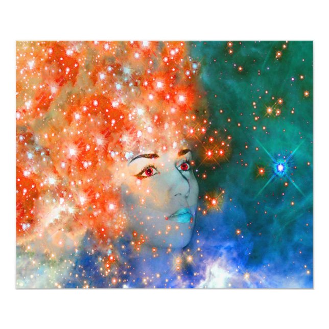 Rote Galaxie Fotodruck (Vorne)