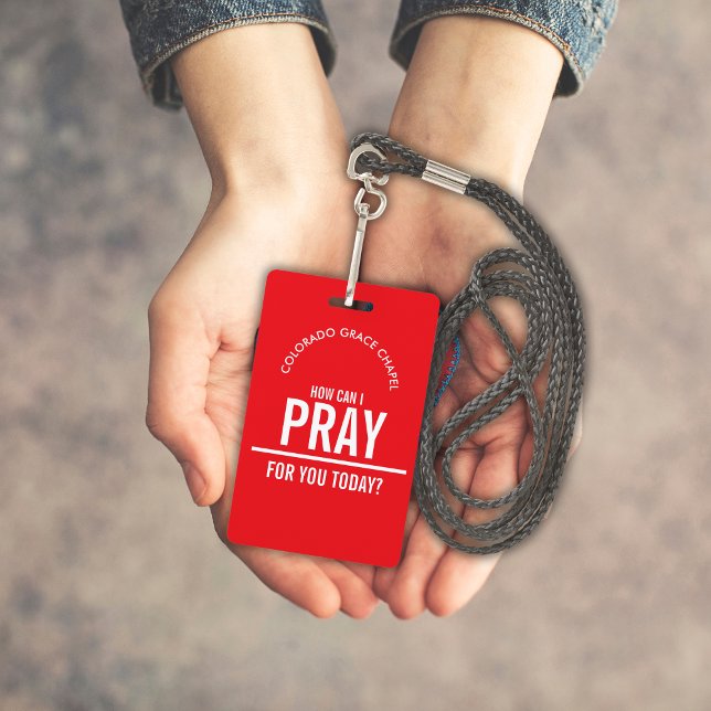 Rote Gebetskirche ehrenamtlich am Abzeichen Ausweis (Von Creator hochgeladen)