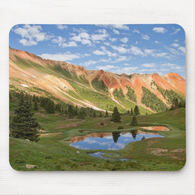 Rote Gebirgsreflexion Mousepad (Vorne)