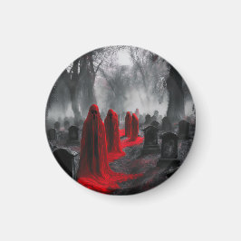 Rote Geister haben sich auf dem Friedhof versammel Magnet