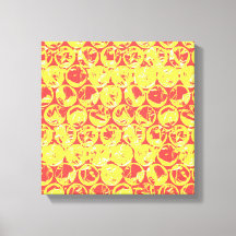 Rote Gelbe Blasenfolie Pop Art