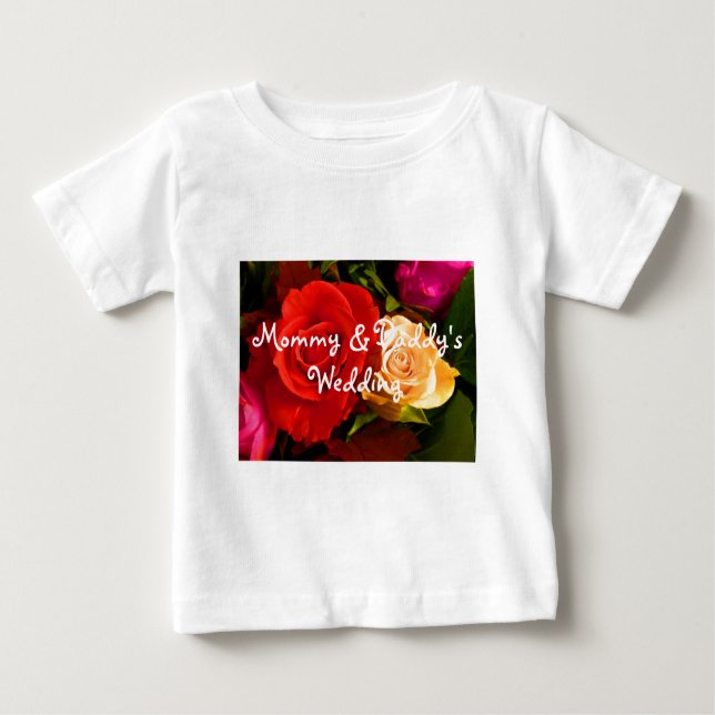 Rote Gelbe Rose Baby T-shirt (Vorderseite)