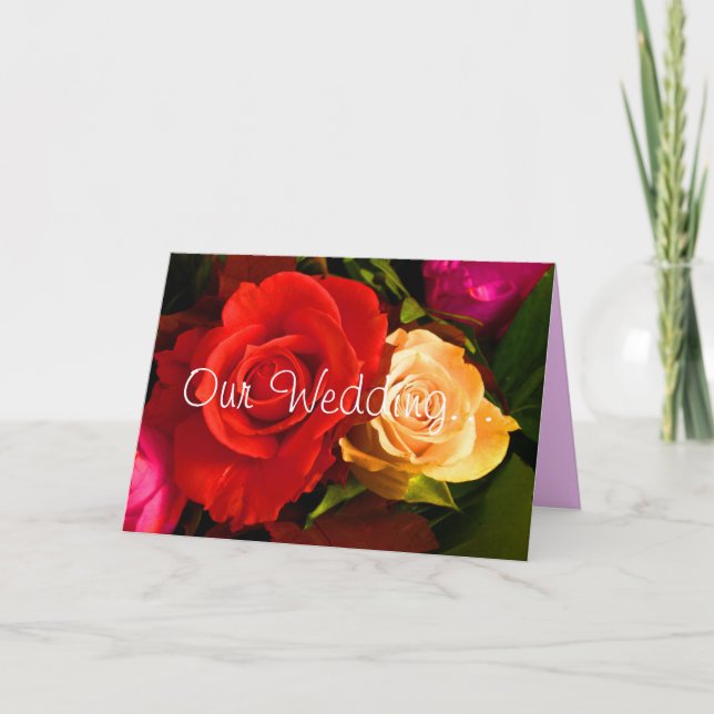 Rote Gelbe Rose Einladung (Vorderseite)